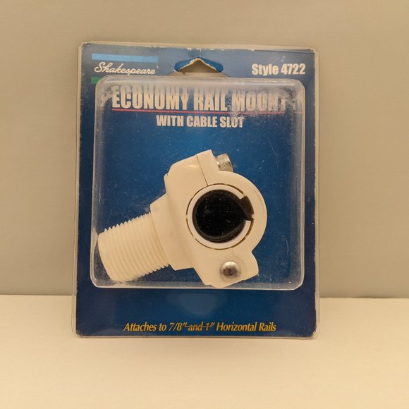SHAKESPEARE Economy Rail Mount w/ Cable Slot | For 7/8" & 1" Rails | 4722 | NEW - Picture 1 of 5
